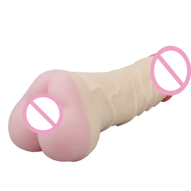 Realistic Big Penis Enlarger Sleeve With Pussy Real Vagina Anal Plug Sex Toys For Men Women Three Uses Adult Erotic Supplies