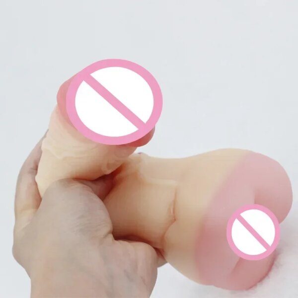 Realistic Big Penis Enlarger Sleeve With Pussy Real Vagina Anal Plug Sex Toys For Men Women Three Uses Adult Erotic Supplies