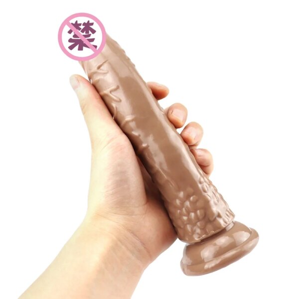 8.4 inch 21cm Realistic Erotic Jelly Dildo With Super Strong Suction Cup Sex Toys for Woman Artificial Penis G-spot Simulation