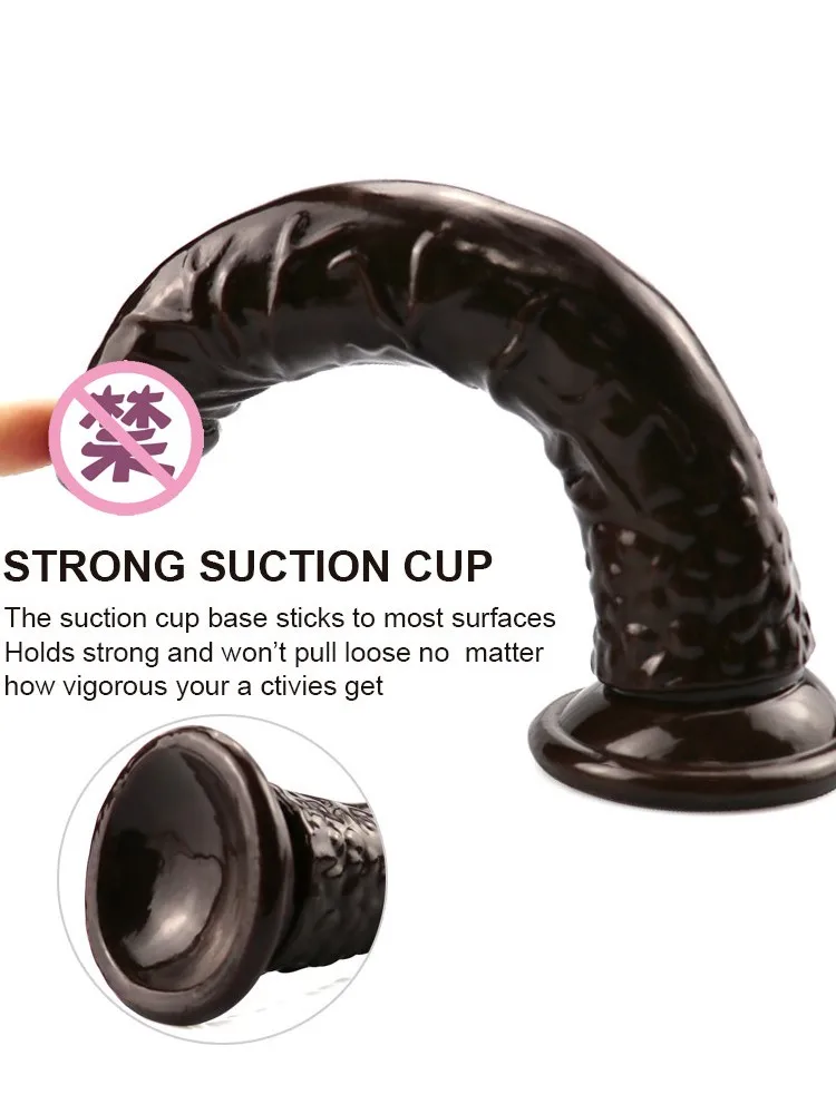 8.4 inch 21cm Realistic Erotic Jelly Dildo With Super Strong Suction Cup Sex Toys for Woman Artificial Penis G-spot Simulation