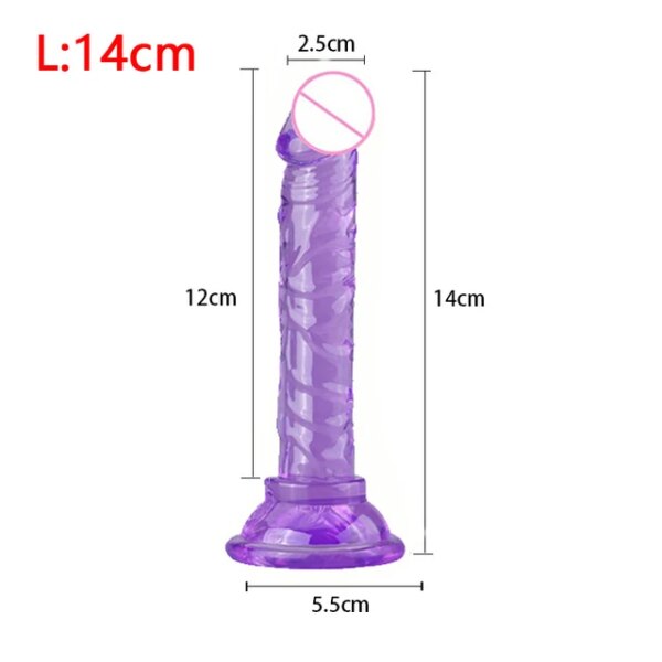 Manual Masturbation Stick Realistic Dildo Mini Silicone Penis With Suction Cup For Women Masturbation Male Dick Shop Sex Toys