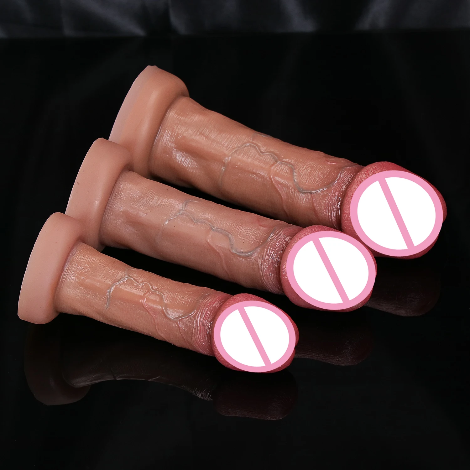 Huge Realistic Soft Dildo Man Big Glans Small Cock Masturbators Double Layer Penis Women Anal Sex Toy Suction Cup Adults Dick