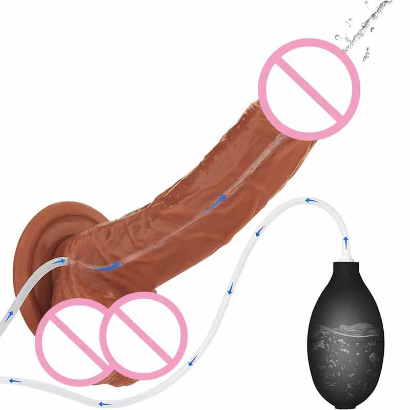 Ejaculating Realistic Spray Water Penis with Suction Cup for Women Big Dick Dildo Vagina Massager Masturbation Lesbain Sex Toy Ejaculating Realistic Spray Water Penis with Suction Cup for Women Big Dick Dildo Vagina Massager Masturbation Lesbain Sex Toy