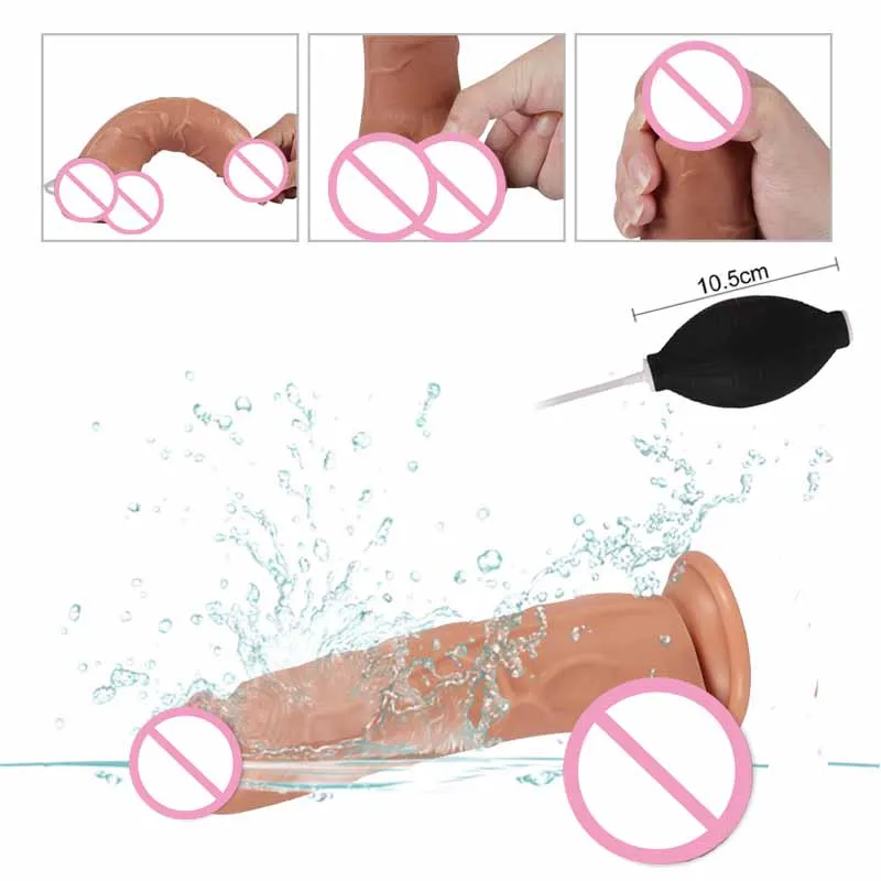 Ejaculating Realistic Spray Water Penis with Suction Cup for Women Big Dick Dildo Vagina Massager Masturbation Lesbain Sex Toy Ejaculating Realistic Spray Water Penis with Suction Cup for Women Big Dick Dildo Vagina Massager Masturbation Lesbain Sex Toy