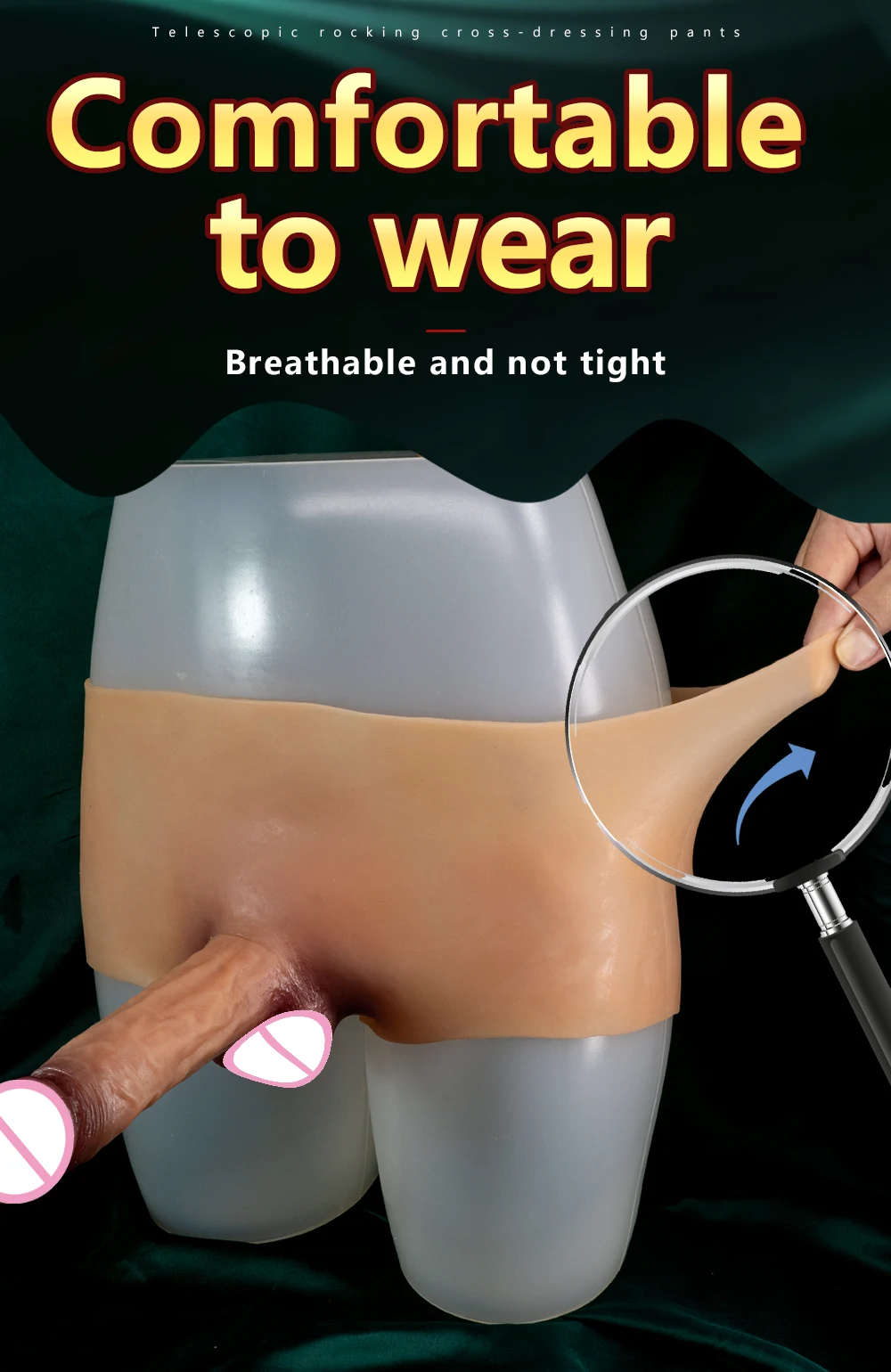 Electric Telescopic Swing Strap On Dildo Realistic Pants Penis Big Dick for Women Lesbian Adult Sex Toys Heating Wearable Dildo