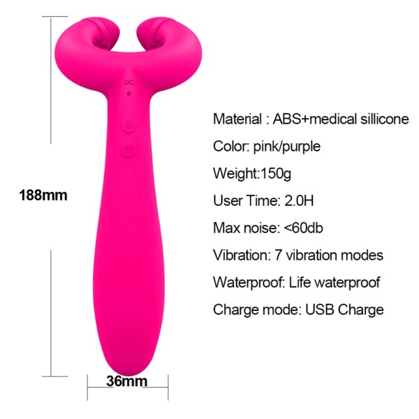 G-Spot 3 Motors Dildo Vibrator Anal Vagina Double Penetration Clitoris Penis Stimulator Sex Toys for Women Men Couples Adults 18