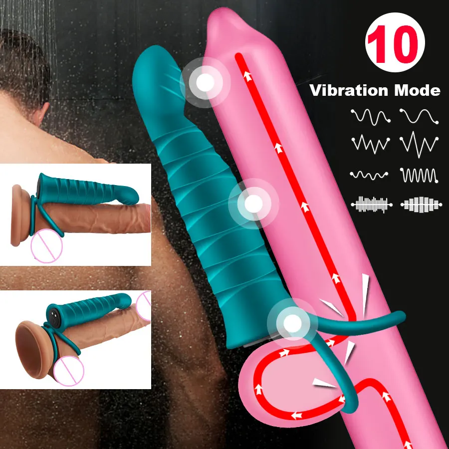  Double Penetration Dildo Vibrator Strap On Penis Anal Butt Plug Vibrator for Men Wireless Remote Adult Sex Toy For Couples