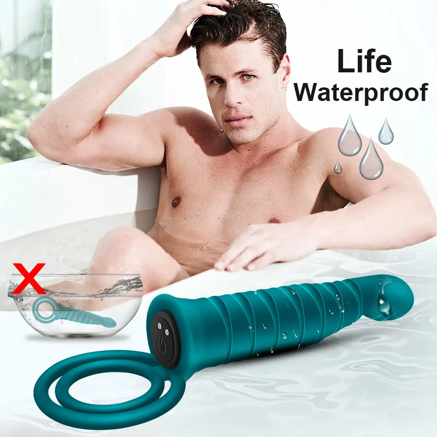  Double Penetration Dildo Vibrator Strap On Penis Anal Butt Plug Vibrator for Men Wireless Remote Adult Sex Toy For Couples