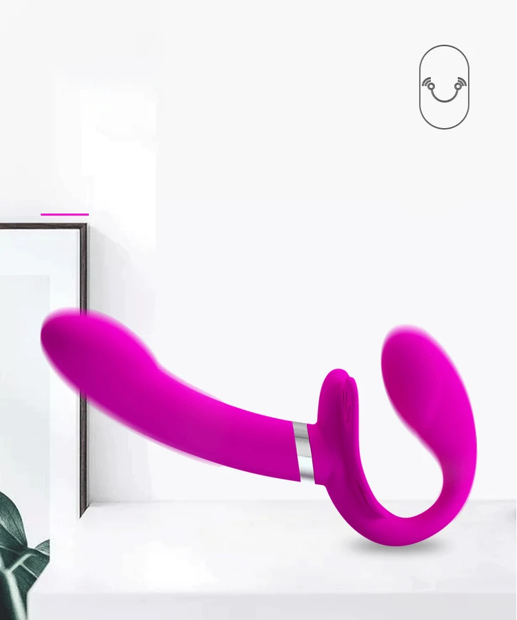 Strapless 12 Speed Strap-on Dildos Vibrators For Women  Vibrating Double Penetration Strapon Vibrator Lesbian