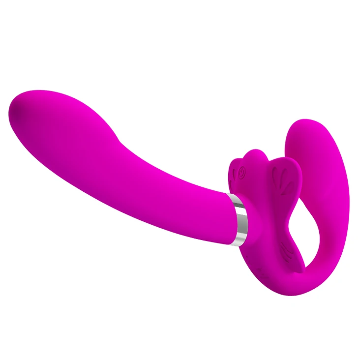 Strapless 12 Speed Strap-on Dildos Vibrators For Women  Vibrating Double Penetration Strapon Vibrator Lesbian