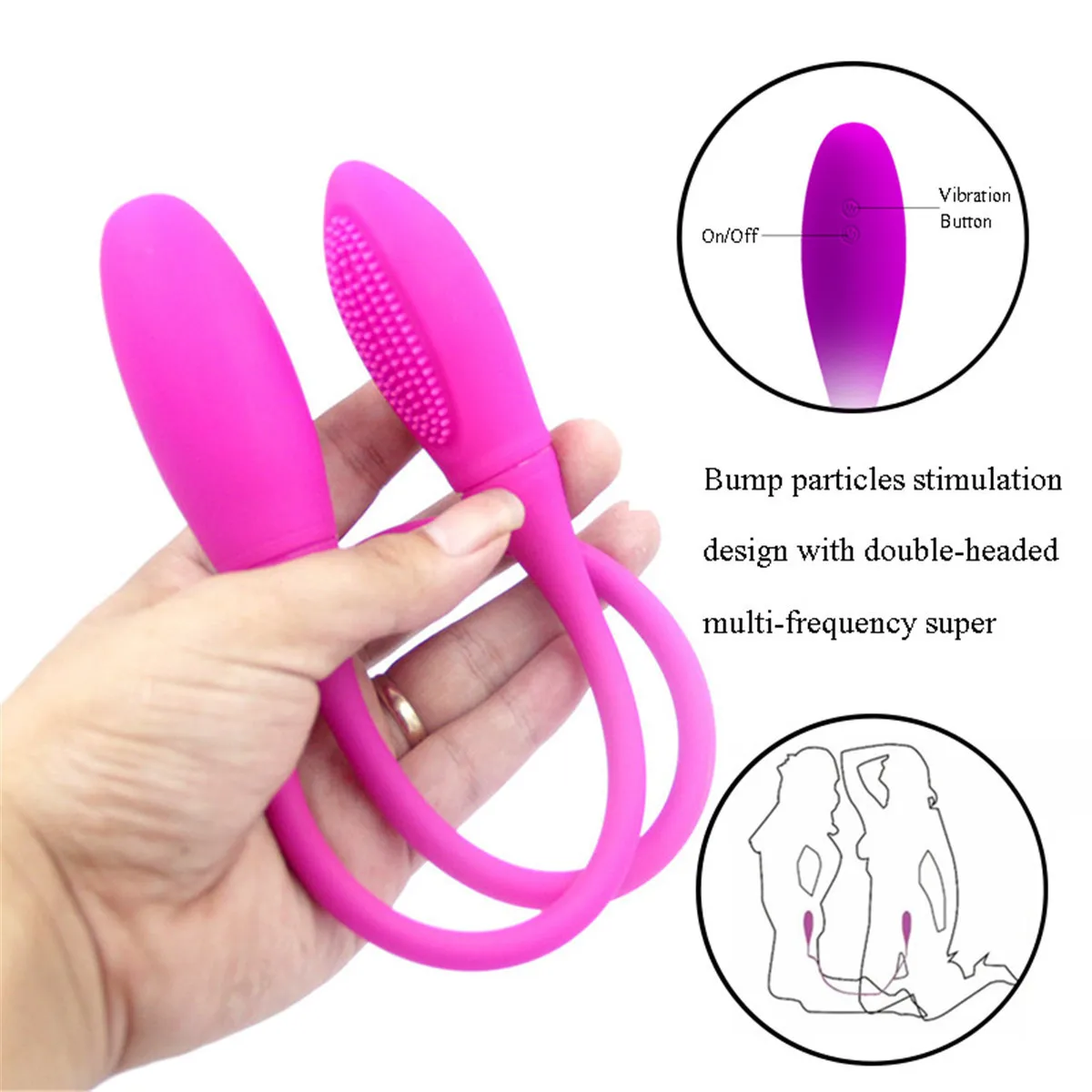 Double Head Vibrating Toy 2Bullet Vibrators Penetration Silent Women Clitoris Powerful Big Plug Anal18 Soft Masturbator Sex Toys