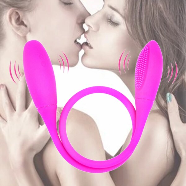 Double Head Vibrating Toy 2Bullet Vibrators Penetration Silent Women Clitoris Powerful Big Plug Anal18 Soft Masturbator Sex Toys