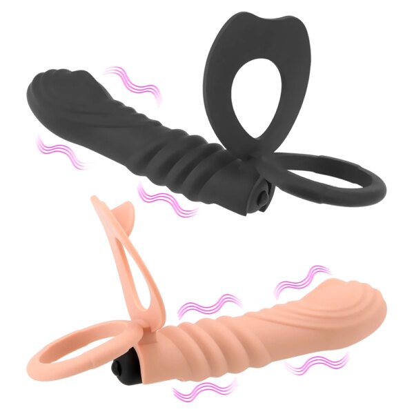 Strap On Anal Plug Vibrator Dick Dildo Sex Toys For Couples Bullet Vibrator Penis Ring Double Penetration  Vagina Butt Plug
