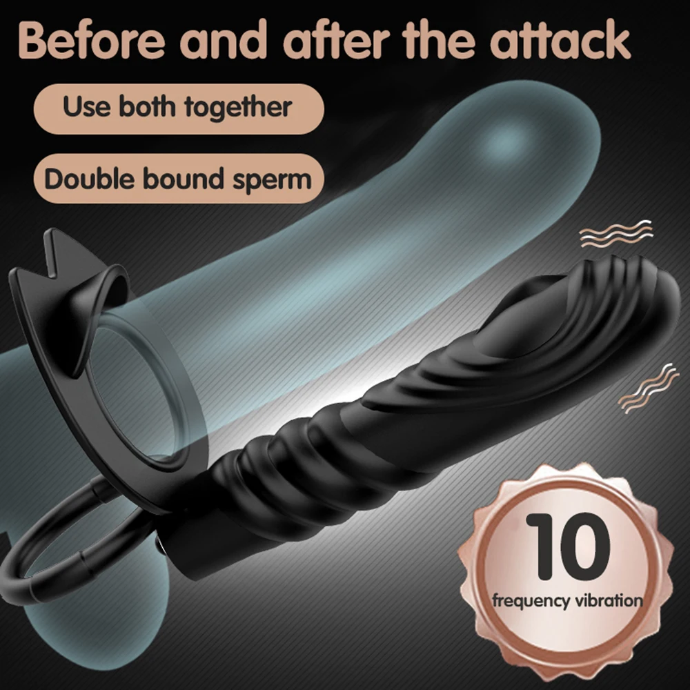 10 Frequency Double Penetration Anal Plug Dildo Butt Plug Vibrators for Women Men Strap on Penis Vagina Plug Sex Toys for Women