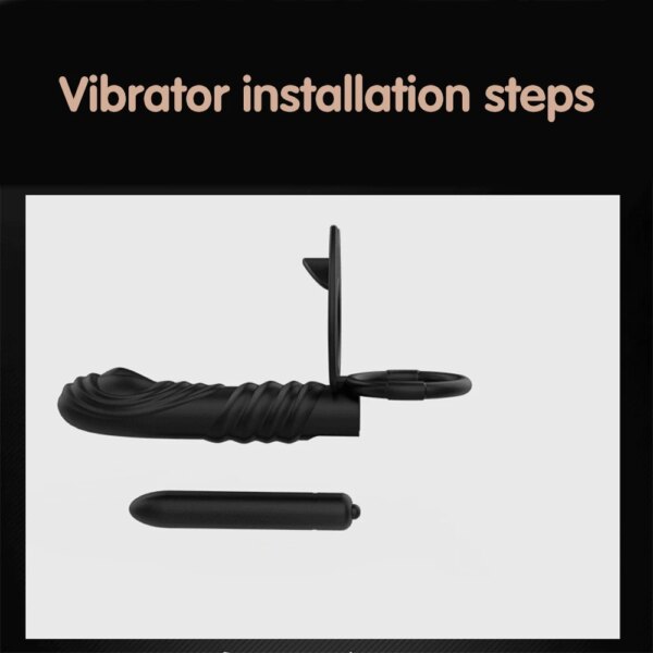 10 Frequency Double Penetration Anal Plug Dildo Vibrator Butt Plug Strap On Penis Vagina Vibrator Adult Sex Toys For Men Couples