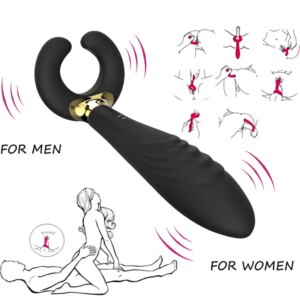 Double Penetration Penis Enlargement Extender G-Spot Dildo Vibrator Nipple Clit Simulator Sex Toys for Men Couple Adult Products