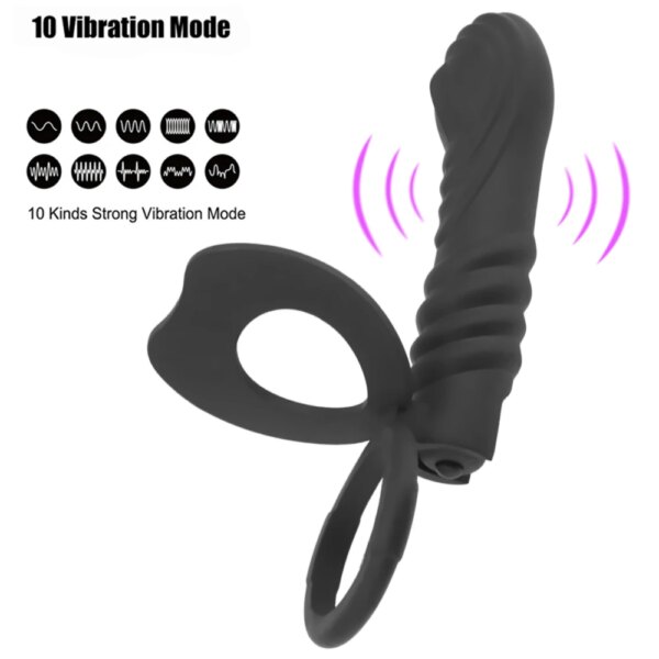 New Double Penetration Anal Plug Dildo Butt Plug Vibrator For Men Strap On Penis Vagina Plug Adult Sex Toys For Couples