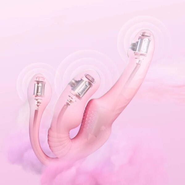 Wireless Female Silicone Dildo Vibrator For Women Strap-on Double Penetration Lesbian G Spot Vaginal Erotic Adult Couple Toys
