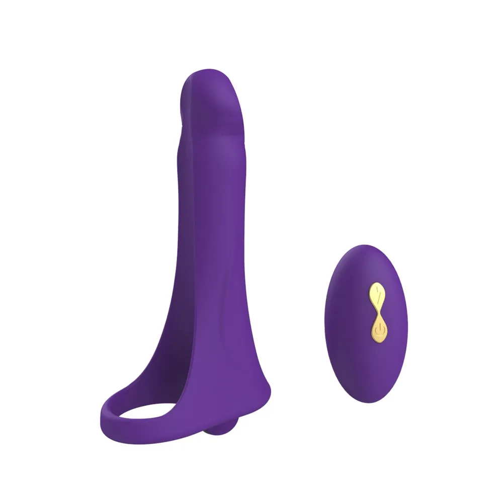 Remote Control Strap On Penis Vibrator Double Penetration Sex Toys For Couples Penis Vibrating Ring Penis Erection Vagina Plug