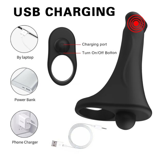 Remote Control Strap On Penis Vibrator Double Penetration Sex Toys For Couples Penis Vibrating Ring Penis Erection Vagina Plug