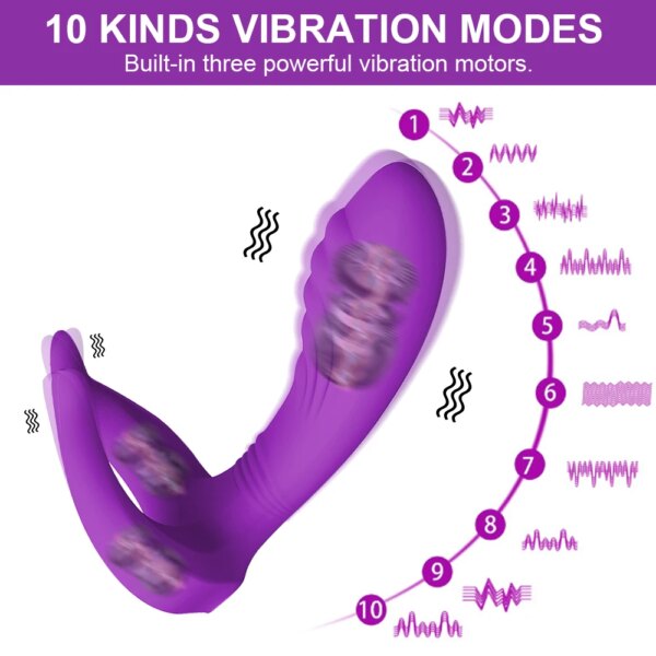 Wireless Remote Control Dildo Vibrator Female Double Penetration G Spot Clitoris Stimulator Couples Sex Toys for Women Adults 18