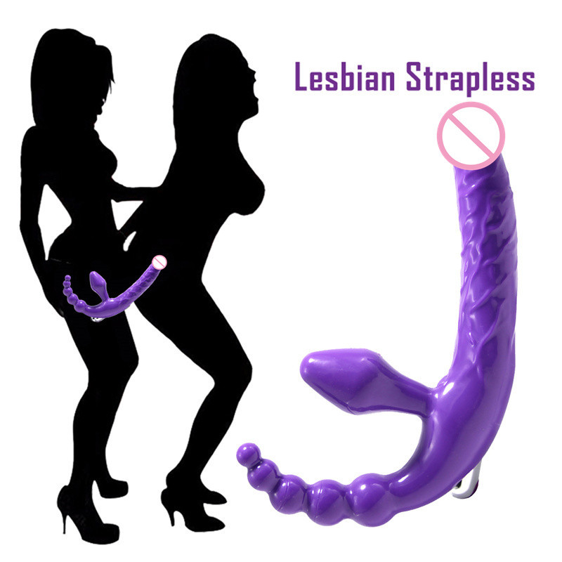 Double Vibrator Lesbian Anal Dual Ended Vibrating Strapless Dildo Lesbian Sex Toys Double Penetration Anal Plug G Spot Vibrator Double Vibrator Lesbian Anal Dual Ended Vibrating Strapless Dildo Lesbian Sex Toys Double Penetration Anal Plug G Spot Vibrator