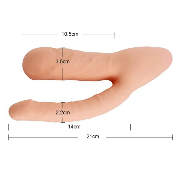 Full Silicone Double Dildo Vibrator Anal Sex Toys for Women Vagina+Anal Vibrator Dual Penetration Stimulation Sex Toys for Women