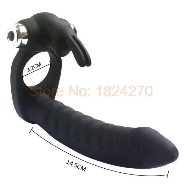 Mens Strap on Dildo Vibrator Double Penetration Cockring Butt Plug Anal Beads Dildo Strap On Anus Plug G spot Vibrator Sex Toys
