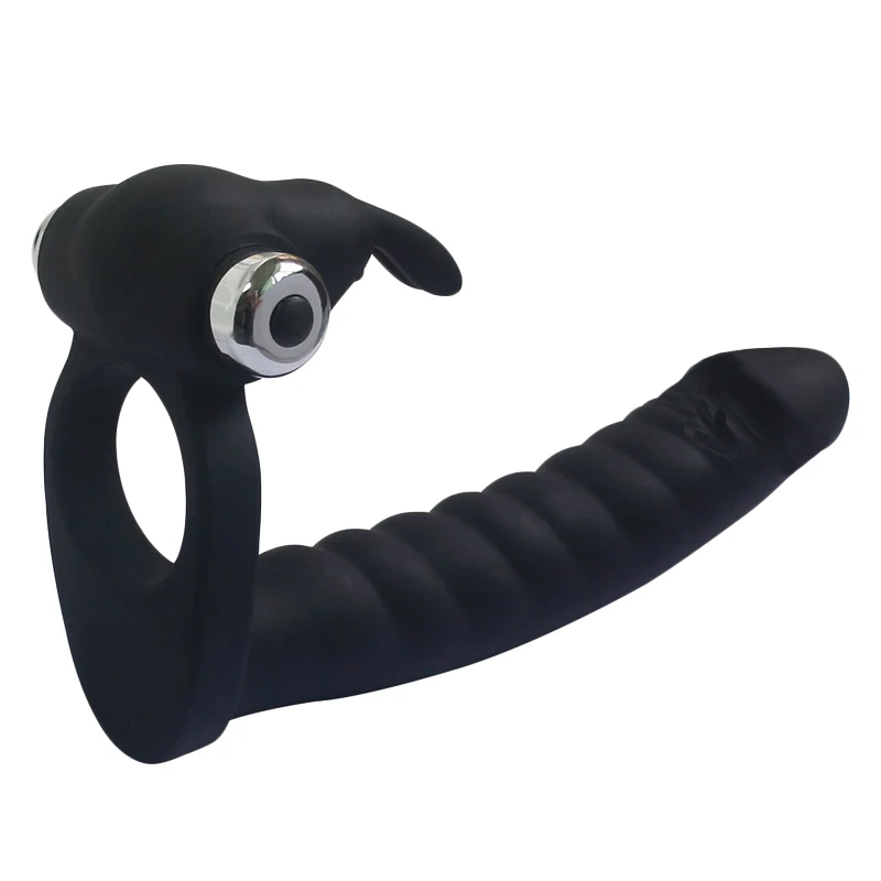 Mens Strap on Dildo Vibrator Double Penetration Cockring Butt Plug Anal Beads Dildo Strap On Anus Plug G spot Vibrator Sex Toys