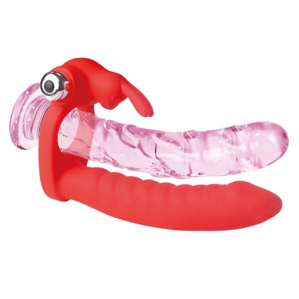 Mens Strap on Dildo Vibrator Double Penetration Cockring Butt Plug Anal Beads Dildo Strap On Anus Plug G spot Vibrator Sex Toys