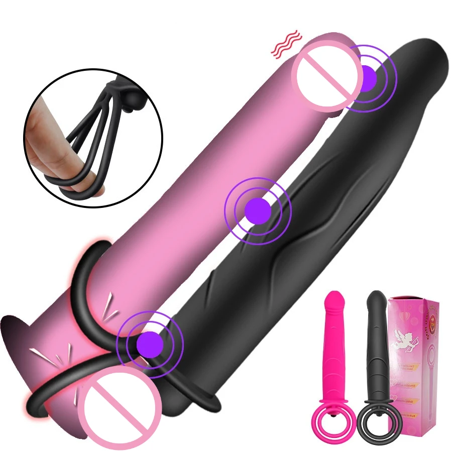 10 Modes Double Penetration Vibrator anal plug Sex Toys for Couples Strapon Dildo Vibrator Strap on Penis Sex Toys for Women Man