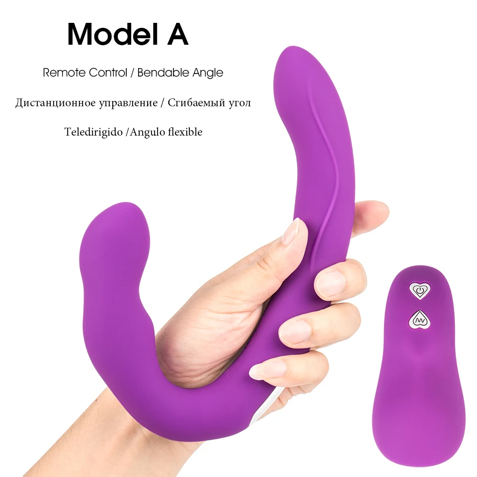 Erotic Strapless Strapon Dildo Wireless Lesbian Double Penetration Remote Vibrator Sex Toys For Woman Toys For Adults Sex Shop