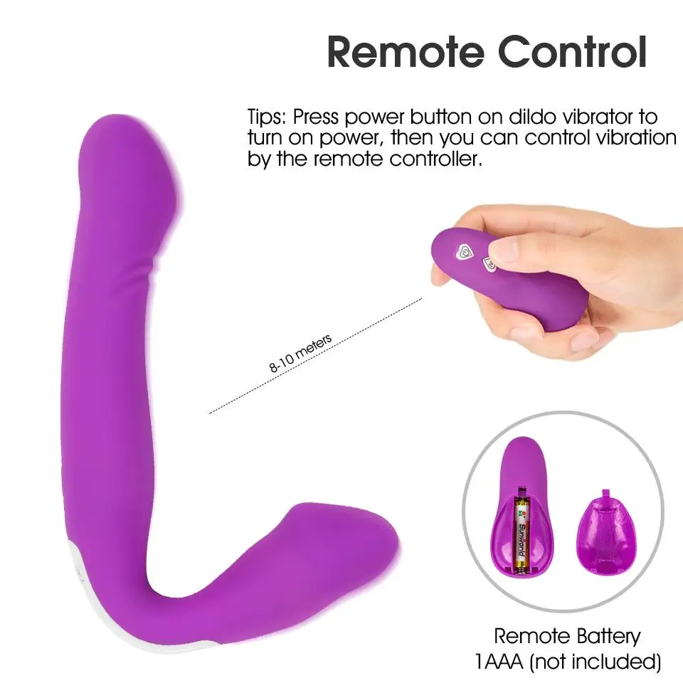 Erotic Strapless Strapon Dildo Wireless Lesbian Double Penetration Remote Vibrator Sex Toys For Woman Toys For Adults Sex Shop