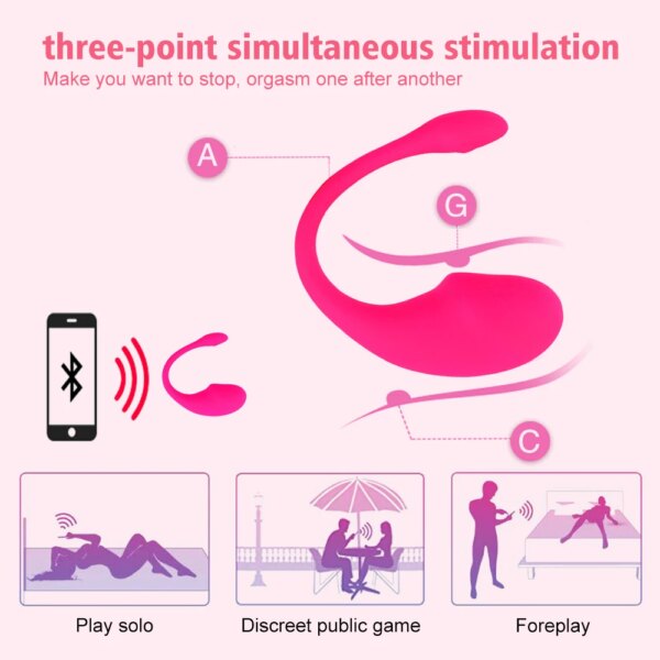 Wireless Bluetooth G Spot Dildo Vibrator for Women APP Remote Control Wear Vibrating Egg Clit Female Vibrating Panties Sex Toys