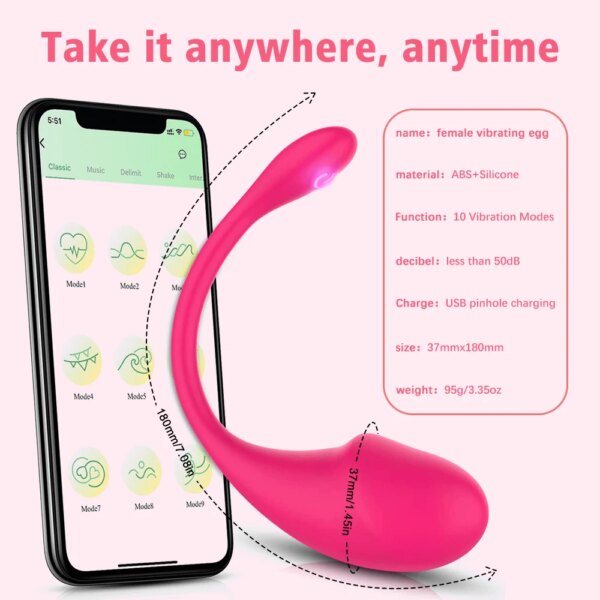 Wireless Bluetooth G Spot Dildo Vibrator for Women APP Remote Control Wear Vibrating Egg Clit Female Vibrating Panties Sex Toys