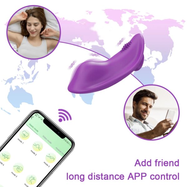 Wireless Bluetooth APP Vibrator Female Remote Control Wearable Vibrating Egg Clitoris Stimulator Sex Toys for Women Couples