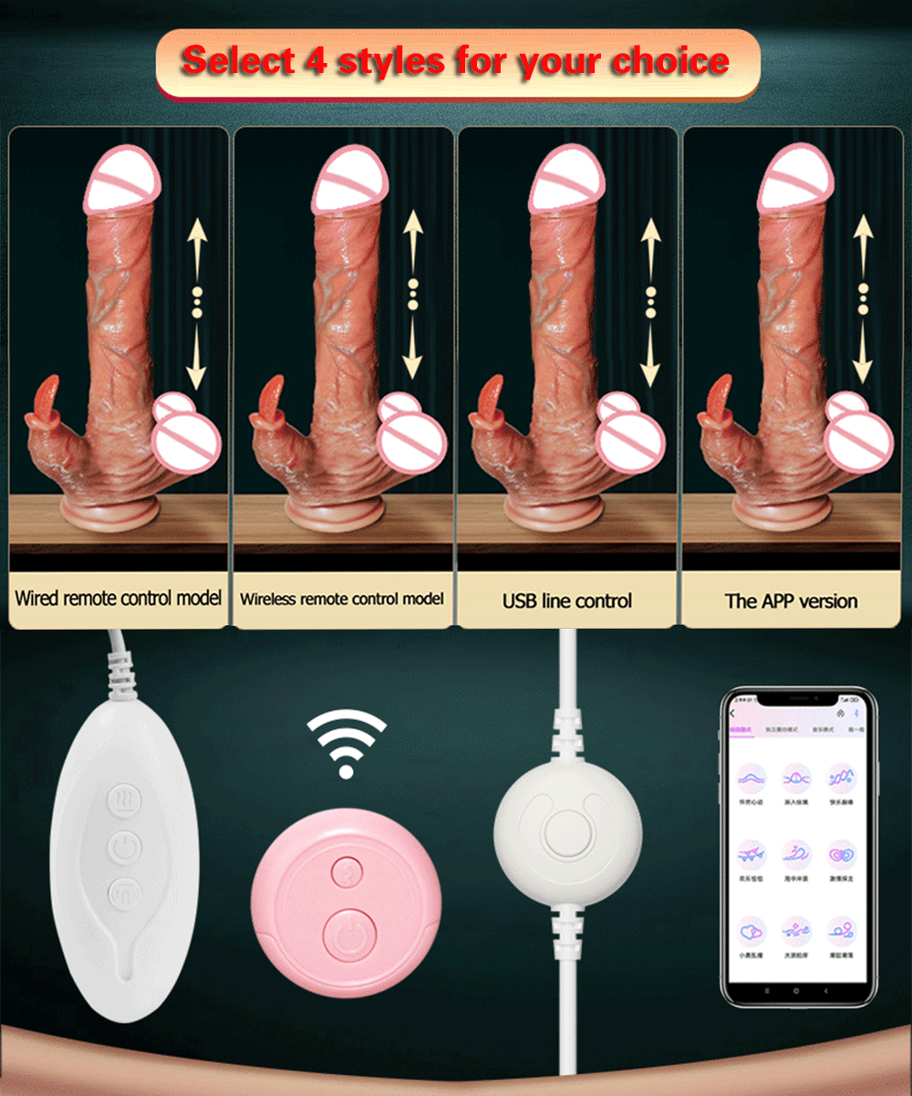 Telescopic Realistic Dildo Vibrator Sex Toys For Women Big Penis Heating Suction Cup Female Adult Masturbator App Remote Control