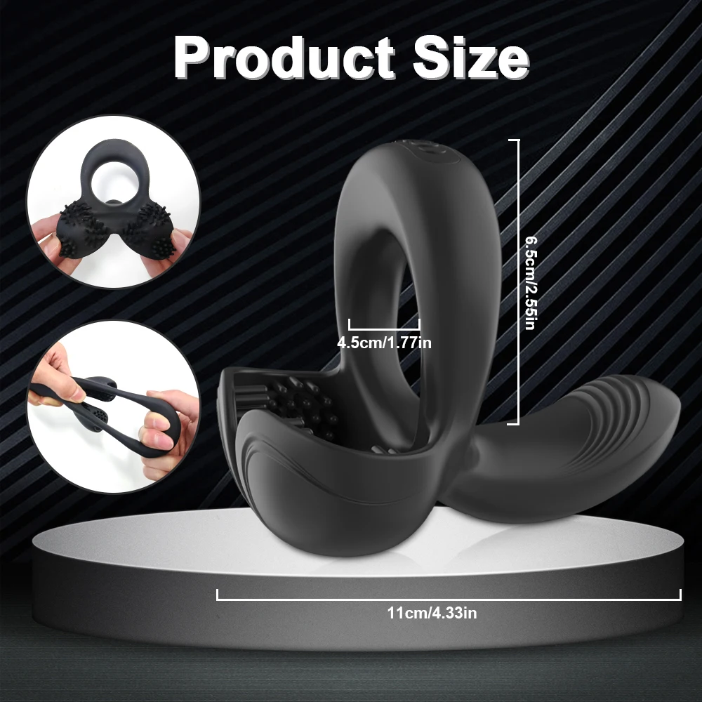 Penis Vibrator for Men Remote Control Cock Ring Ejaculation Delay Testicles Perineum Stimulator Sex Toy for Couples Game Penis Vibrator for Men Remote Control Cock Ring Ejaculation Delay Testicles Perineum Stimulator Sex Toy for Couples Game