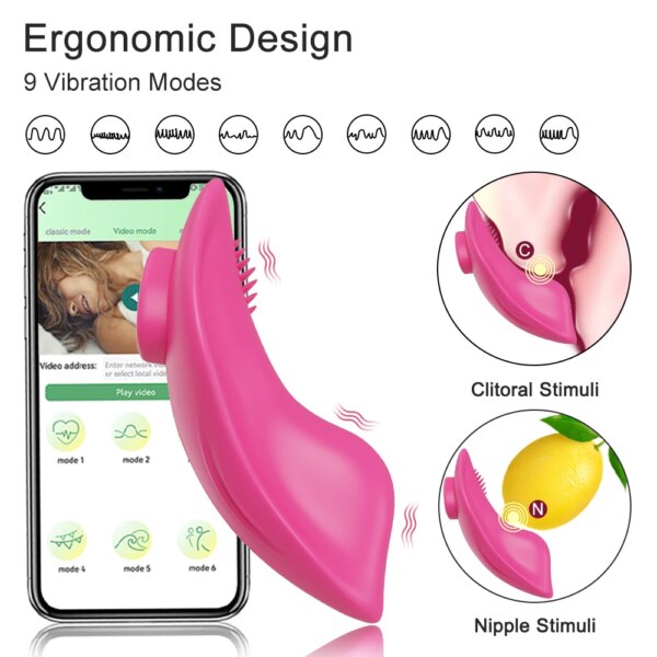 Wearable Bluetooth APP Vibrator for Women Wireless Remote Control Vibrating Egg Clitoris Stimulator Female Sex Toys for Couples