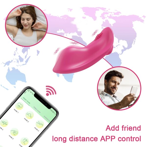 Wearable Bluetooth APP Vibrator for Women Wireless Remote Control Vibrating Egg Clitoris Stimulator Female Sex Toys for Couples