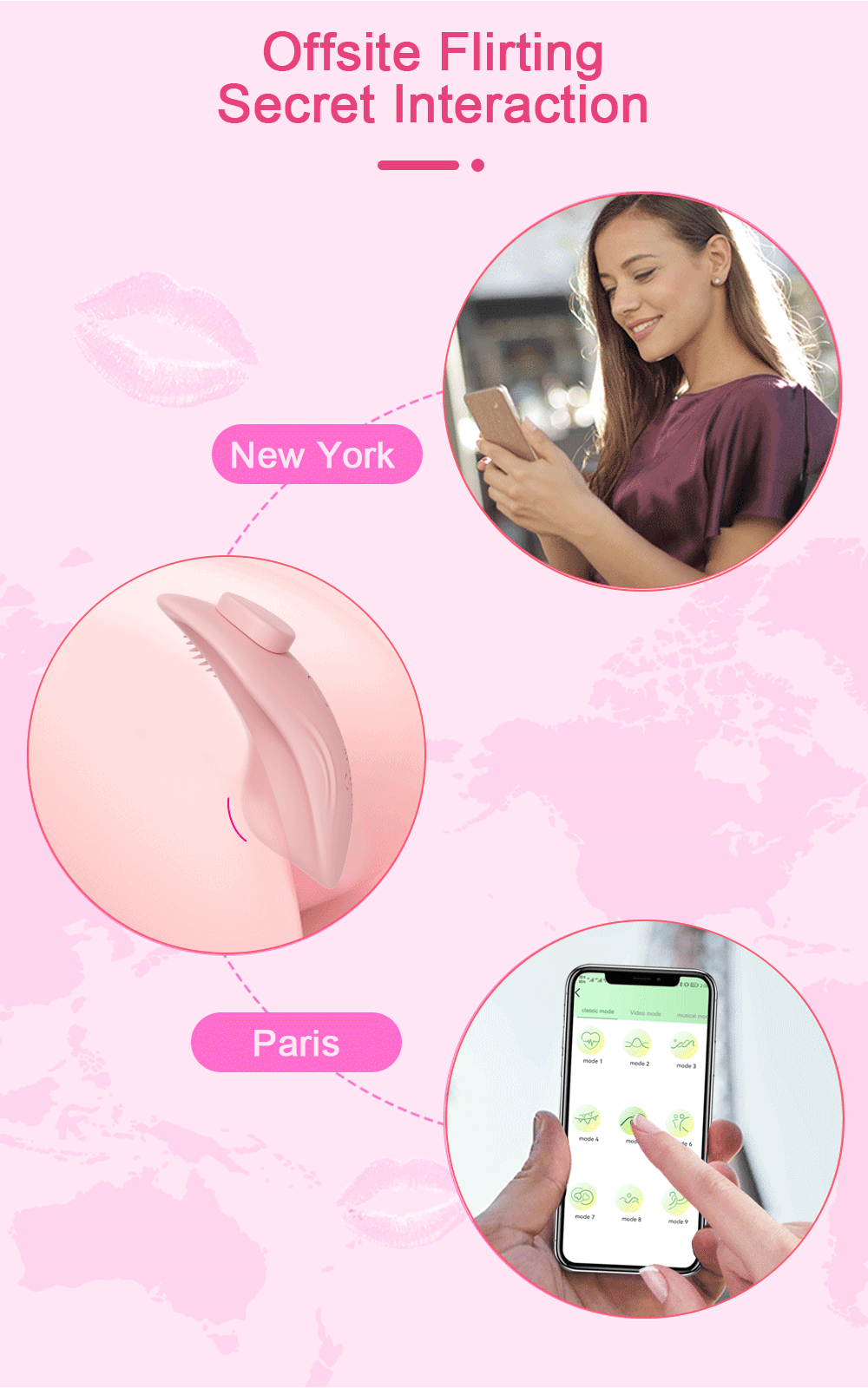Bluetooth APP Wearable Mini Vibrator Female Clitoral Stimulator Remote Control Panties Vibrating Adult Sex Toy for Women Couples