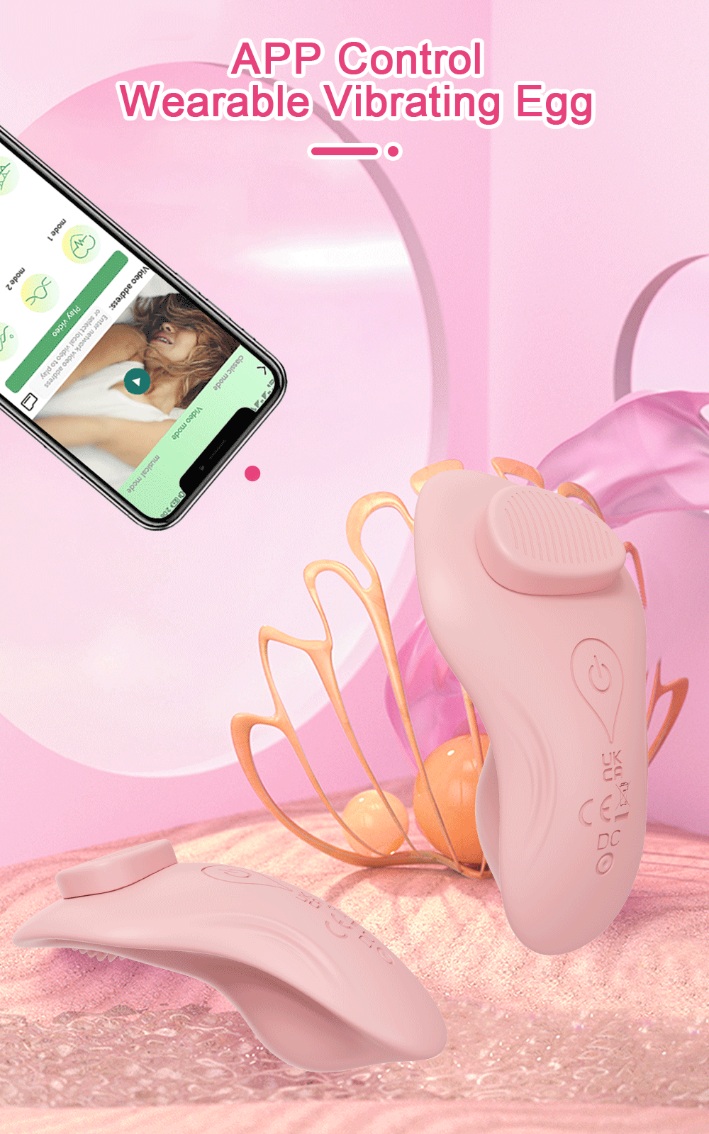 Bluetooth APP Wearable Mini Vibrator Female Clitoral Stimulator Remote Control Panties Vibrating Adult Sex Toy for Women Couples