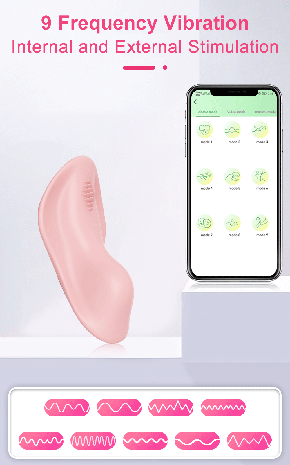 Bluetooth APP Wearable Mini Vibrator Female Clitoral Stimulator Remote Control Panties Vibrating Adult Sex Toy for Women Couples