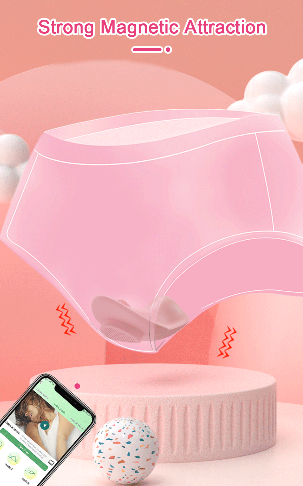 Bluetooth APP Wearable Mini Vibrator Female Clitoral Stimulator Remote Control Panties Vibrating Adult Sex Toy for Women Couples