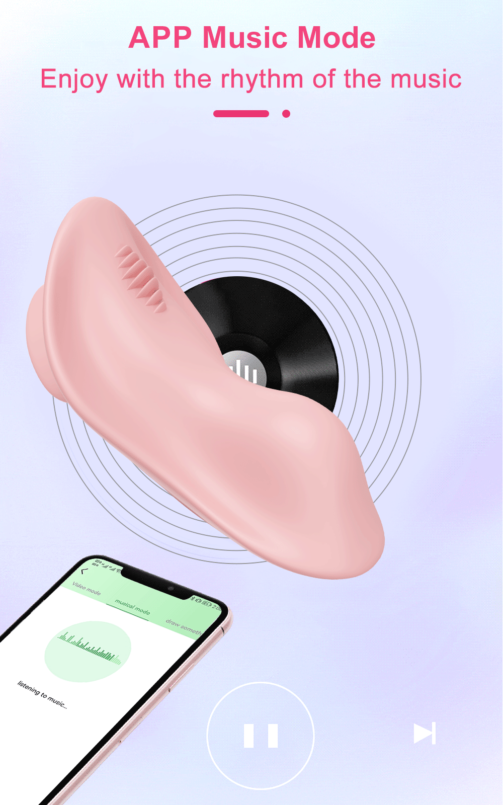 Bluetooth APP Wearable Mini Vibrator Female Clitoral Stimulator Remote Control Panties Vibrating Adult Sex Toy for Women Couples