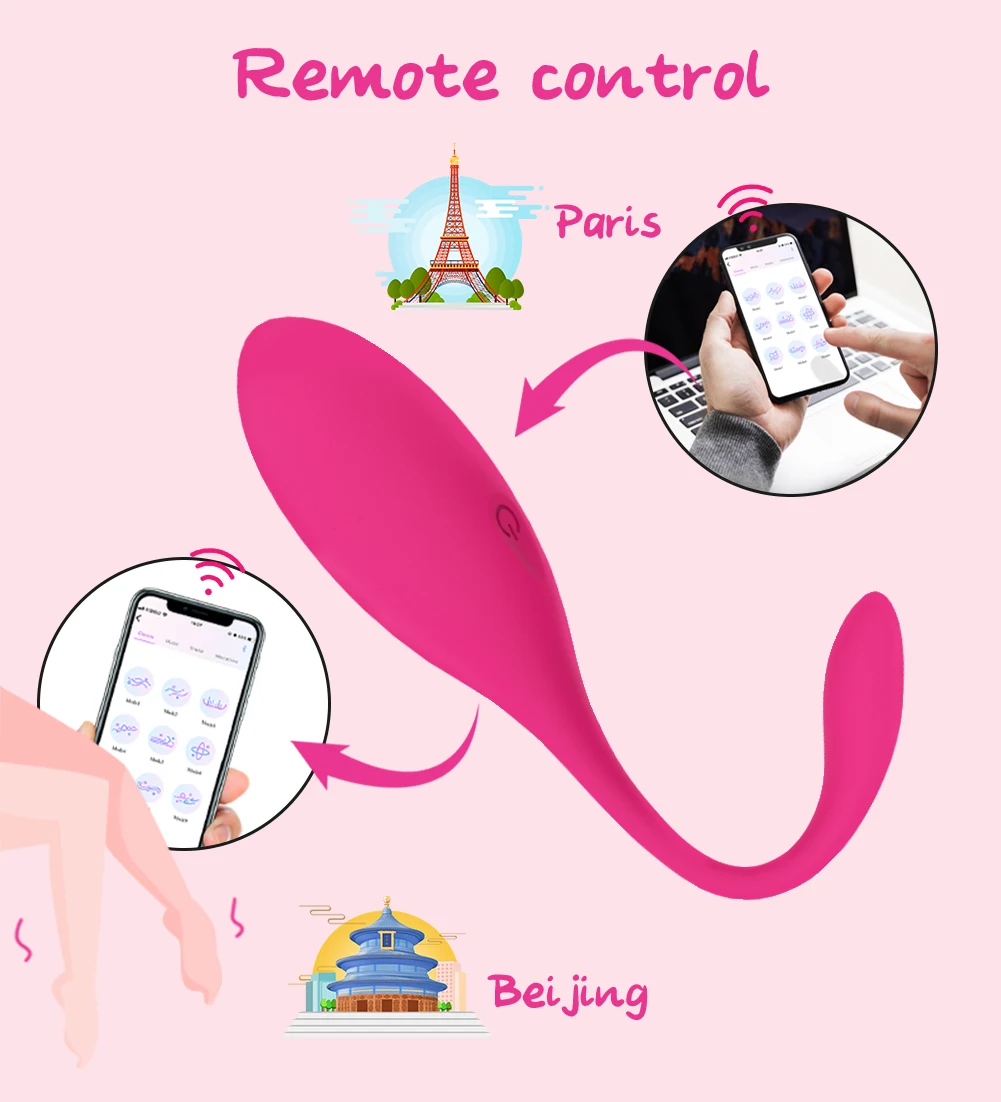 App Control Egg Vibrators For Women Wearable Vibrating G Spot Dildo Vaginal Kegel Ball Vibrator Phone Remote Sex Toys Femme