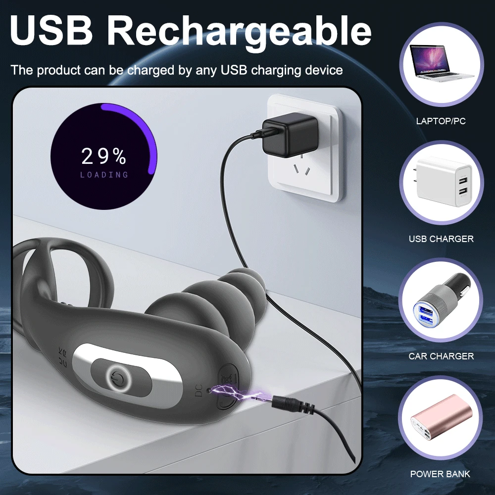 Male Thrusting Prostate Massager Bluetooth APP Vibrator for Men Wireless Remote Control Anal Plug Silicone Man Vibration Sex Toy
