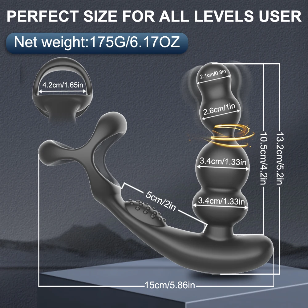 Male Thrusting Prostate Massager Bluetooth APP Vibrator for Men Wireless Remote Control Anal Plug Silicone Man Vibration Sex Toy