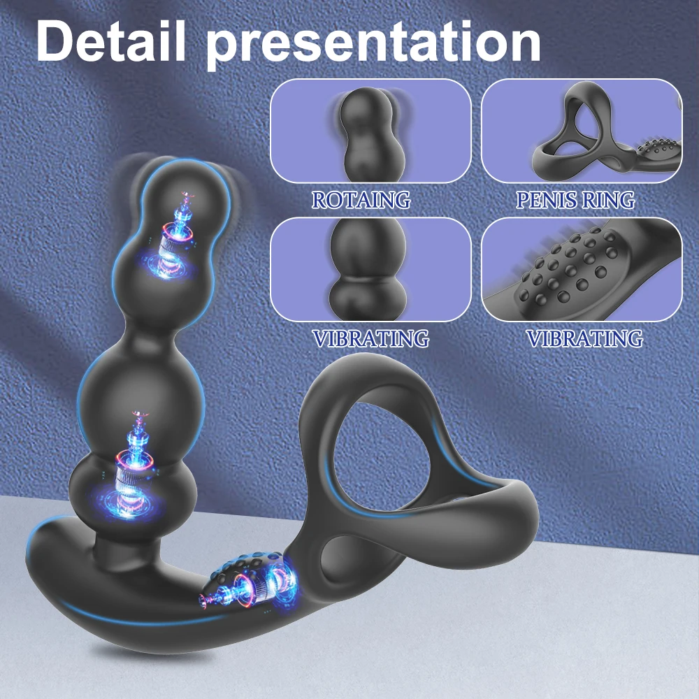 Male Thrusting Prostate Massager Bluetooth APP Vibrator for Men Wireless Remote Control Anal Plug Silicone Man Vibration Sex Toy
