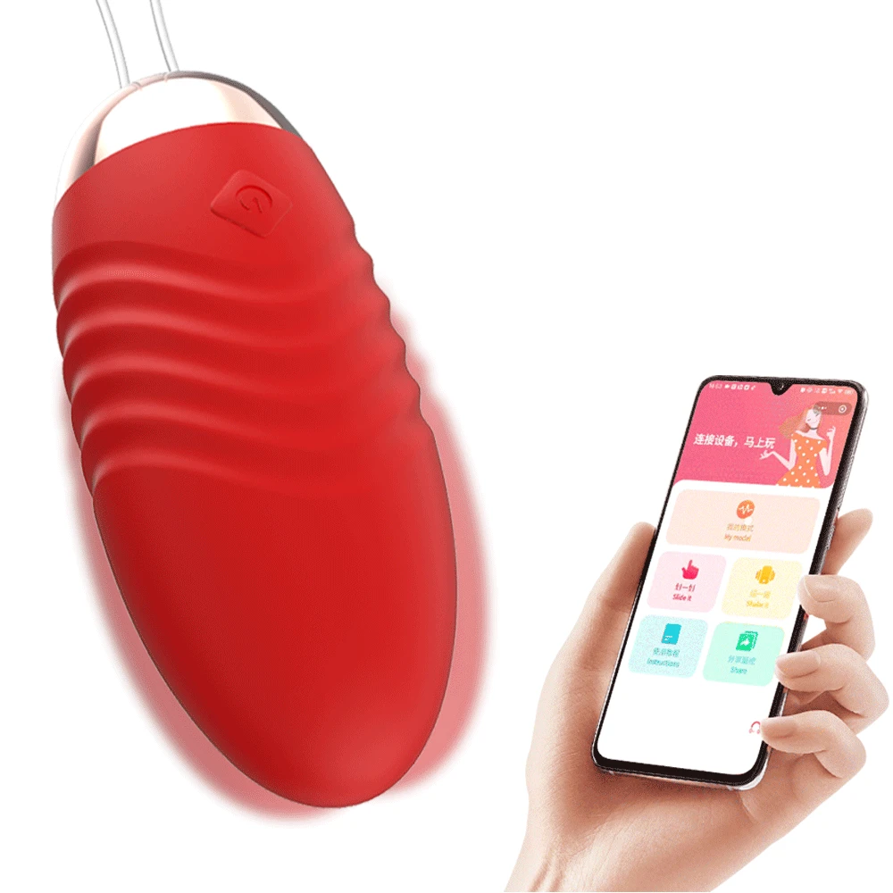 Wireless Bluetooth Vibrator Egg APP Remote Control Vibrator for Women G-Spot Massage Clitoral Clit Stimulator Adult Sex Toys